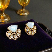 Ivory Prism Kundan Stud Earrings