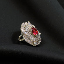 Ruby Radiance Halo Ring