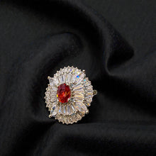 Ruby Radiance Halo Ring
