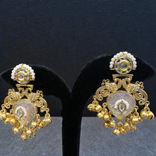 Padma Mayura Polki Jhumka Earrings