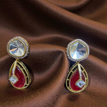 Zehra Ruby Drop Polki Necklace Set