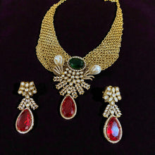 Noor Jaal Emerald & Ruby Polki Necklace Set