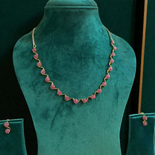 Rosé Bloom Wave Necklace Set
