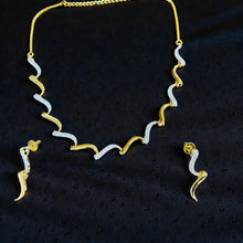 Aurora Wave American Diamond Necklace Set