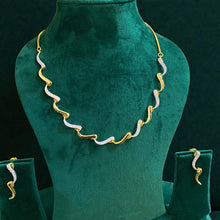Aurora Wave American Diamond Necklace Set