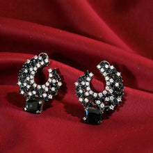 Ruby Crescent Bloom Earrings
