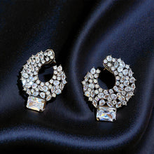 Ruby Crescent Bloom Earrings
