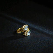 Twin Aura Polki Open Ring