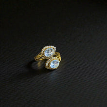 Twin Aura Polki Open Ring