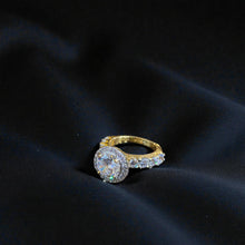 Luna Halo Solitaire Ring