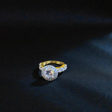 Luna Halo Solitaire Ring
