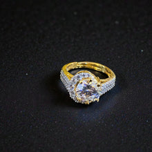 Luna Halo Solitaire Ring