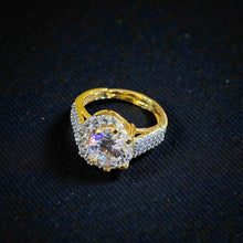 Luna Halo Solitaire Ring