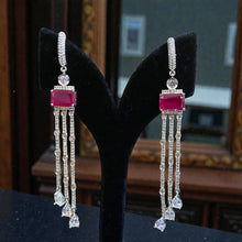 Ruby Symphony Tassel Earrings