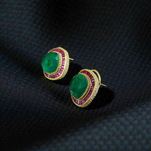 Emerald Royale Baguette Studs