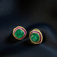 Emerald Royale Baguette Studs