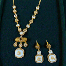 Rajwada Ivory Charm Pendant Set
