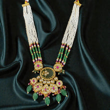 Meher Kundan Emerald Haar Set
