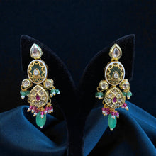 Meher Kundan Emerald Haar Set