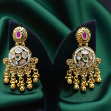 Emerald Royale Kundan Chandbali Earrings