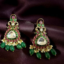 Emerald Rajsi Polki Chandeliers