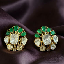 Blush Petal Polki Stud Earrings