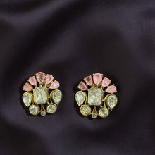 Blush Petal Polki Stud Earrings