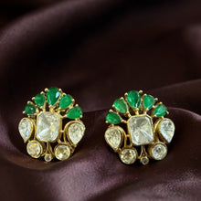 Blush Petal Polki Stud Earrings