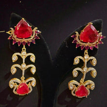 Ruby Regal Cascade Earrings