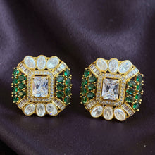 Emerald Royale Halo Stud Earrings