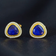 Emerald Aura Halo Stud Earrings