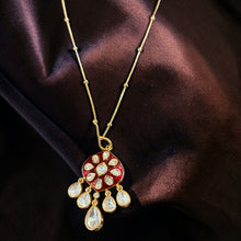 Ruby Noor Drop Kundan Pendant Set