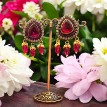 Royal Ruby Drop Earrings
