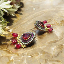 Royal Ruby Drop Earrings