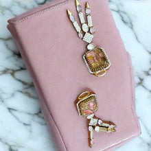 Royal Pink Crystal Dangle Earrings