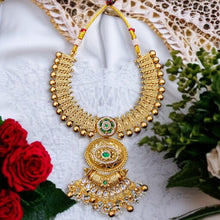 Heritage Temple Golden Necklace Set