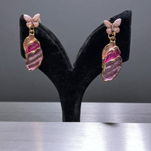 Rosé Wings Dangle Earrings
