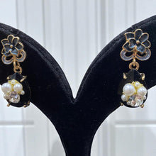 Petal Charm Pearl Drop Earrings