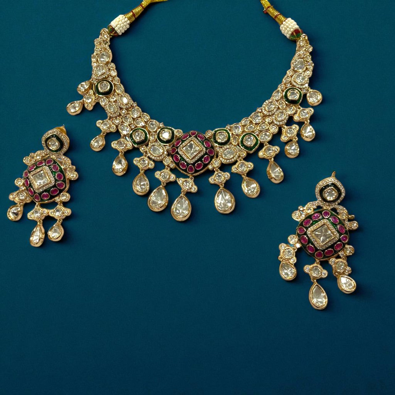 Imperial Aura Polki Necklace Set