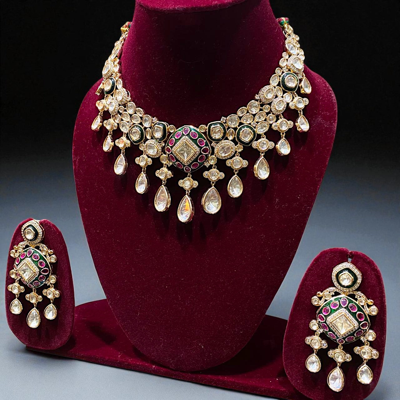 Imperial Aura Polki Necklace Set