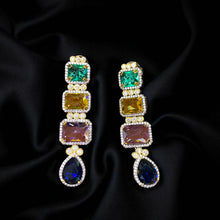 Regal Cascade Multicolor Earrings