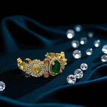 Royal Moonstone and Emerald Golden Bracelet