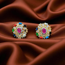 Navratna Ruby Beaded Necklace Set