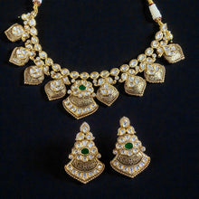 Emerald Chakra Kundan Bridal Necklace Set