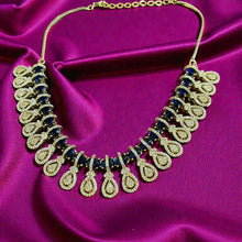 Sapphire Cascade Teardrop Necklace Set