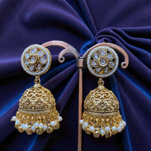 Ruby Blossom Heritage Jhumka Earrings
