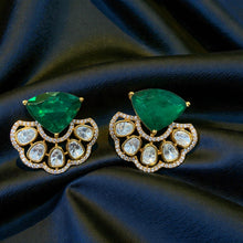 Ivory Prism Kundan Stud Earrings