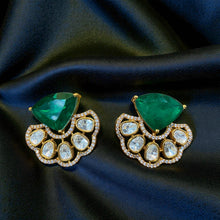 Ivory Prism Kundan Stud Earrings
