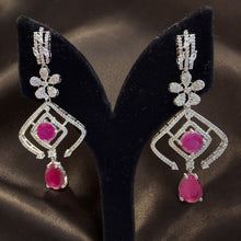 Celestial Elegance Ruby Drop Earrings