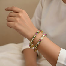 Ruby Halo Polki Bangles (Set of 4)